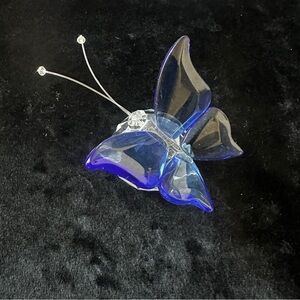 Crystal Blue Butterfly Sculpture